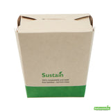 Containers, Noodle Take-Out, Sustain 26 Ounce, PLA-Lined Bamboo Paper, 4 x 3.50 x 4 Inch, Square,4 - 50 COUNT