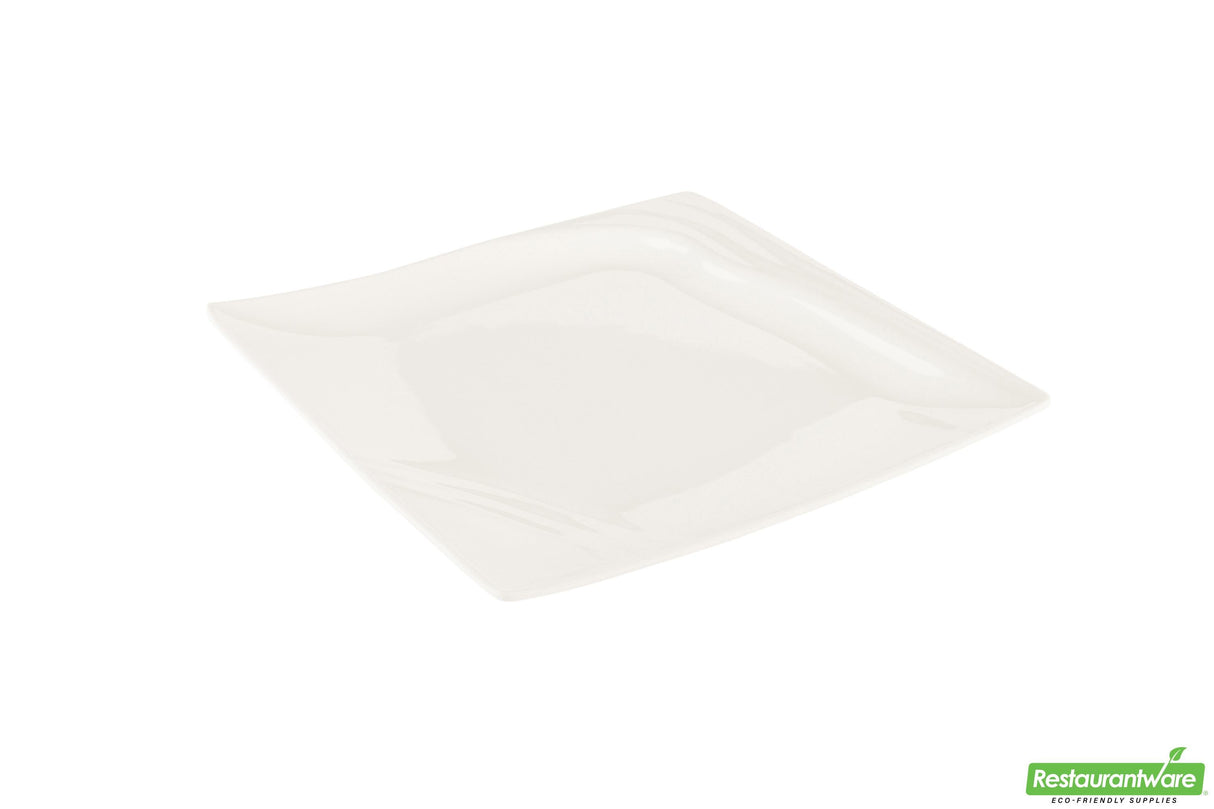 Plates, Extra Large Flare, Voga Melamine, 14 Inch, White, Square, 14 Linear Inch,1 - 10 COUNT
