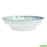 Bowls, Asian-Style, Bento Tek 10 Ounce, Plastic, White & Blue, 6.50 x 6.50 x 1.75 Inch,100 - 1 EACH