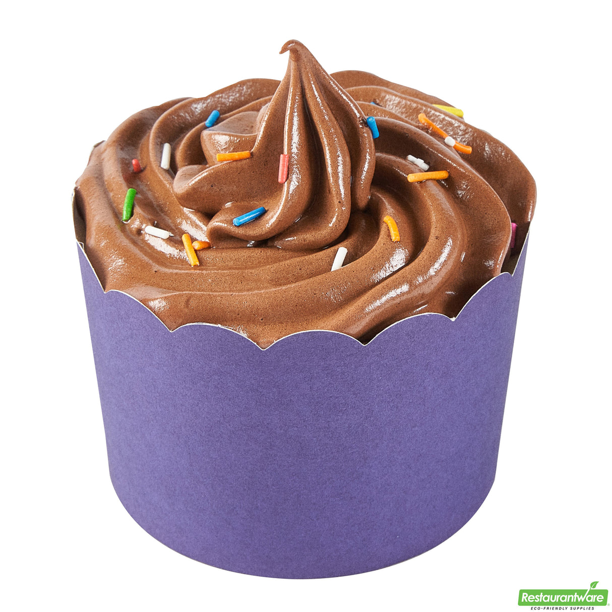 Cups, Baking, 10 Ounce, Paper, Purple, Scallop, Jumbo 3.50 x 3.50 x 2.50 Inch, Round,200 - 1 EACH