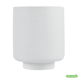 Vase, Table Art, 4.50 x 4.50 x 5 Inch, Ceramic, White, Tea Cup Shape,1 - 1 EACH