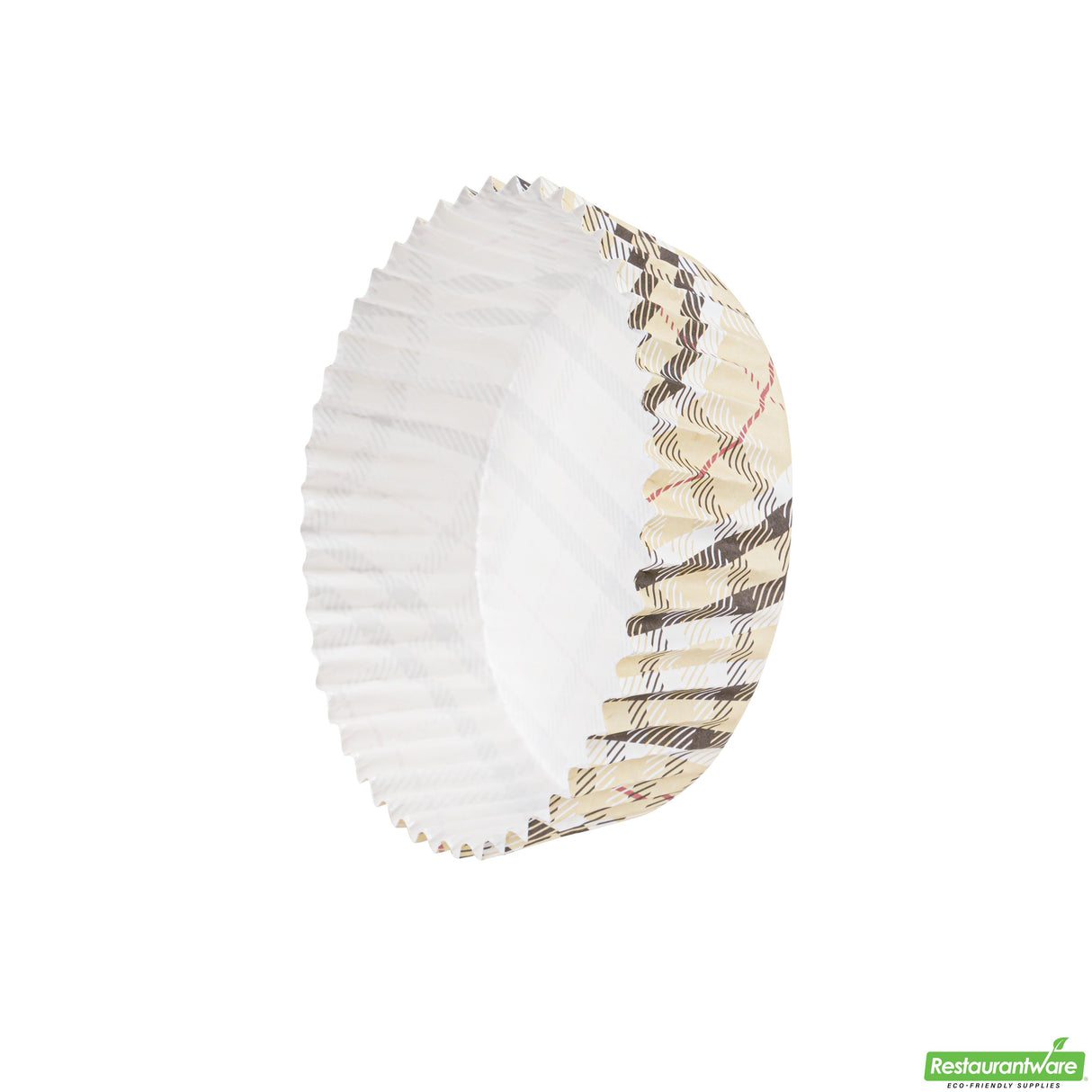 Cups, Baking, 4 Ounce, Paper, Plaid, Ridged, 3.50 x 3.50 x 1 Inch, Round,200 - 1 EACH