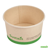 Cups, To-Go, Sustain 8 Ounce, PLA-Lined Bamboo Paper, Round, 3.75 x 3.75 x 2.25 Inch,4 - 50 COUNT
