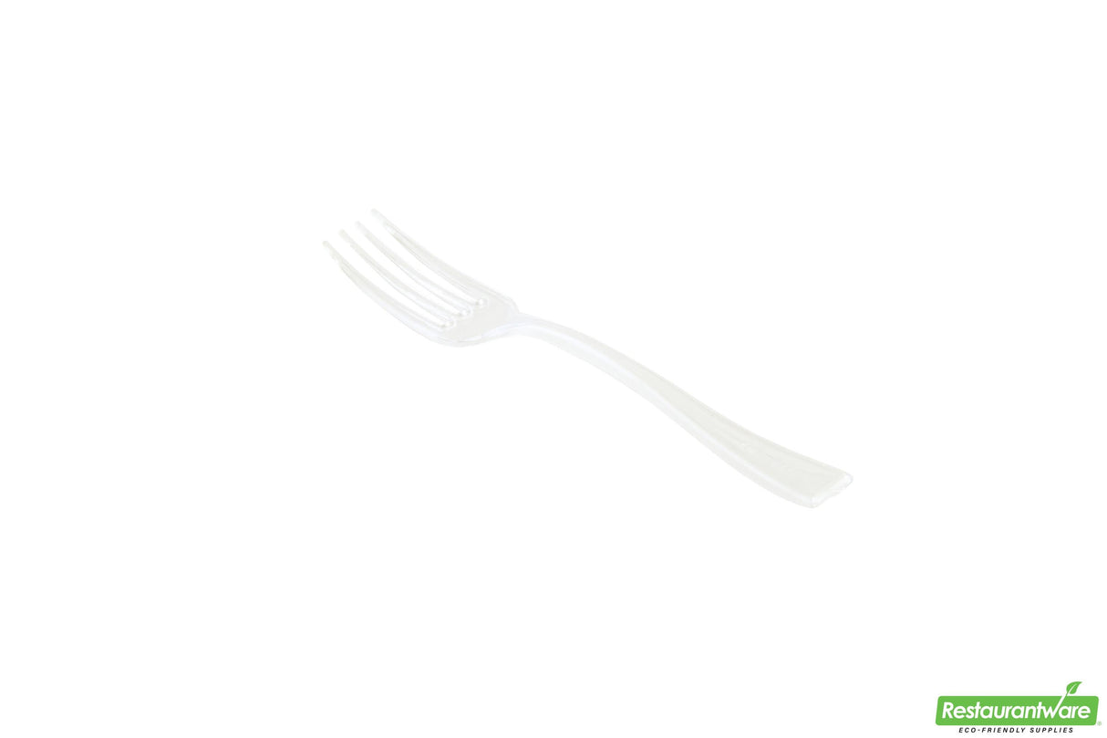 Forks, Plastic, Clear, 4 Inch, 4 Linear Inch,1 - 500 COUNT