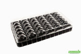 Containers, 36-Compartment Macaron, Plastic, Black, With Shock Safe Lid,1 - 100 COUNT