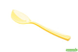 Spoons, Dessert, Petal, Heavyweight Plastic, Baby Yellow, 4.5 Inch, 4.5 Linear Inch,1 - 100 COUNT