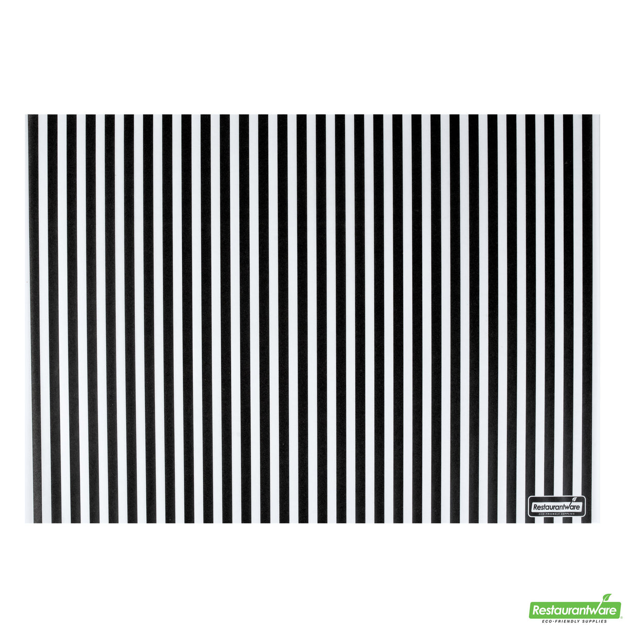 Food Wrap & Basket Liners, RW Base 15 x 11 Inch, Greaseproof Paper, Black & White Stripe,10 - 200 COUNT