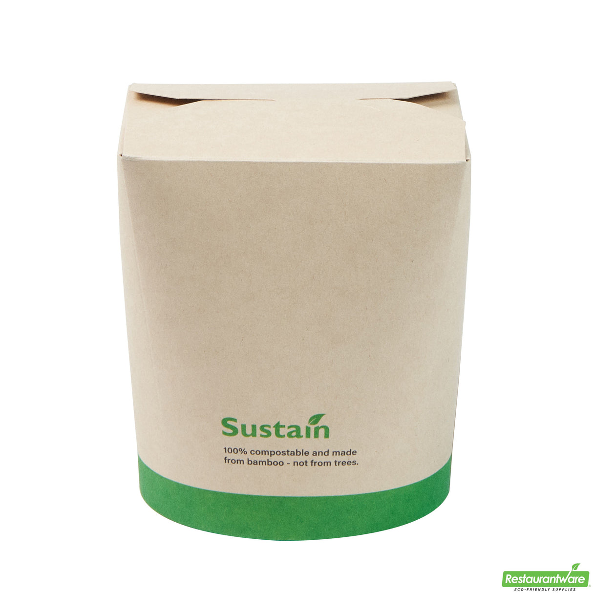 Containers, Noodle Take-Out, Sustain 32 Ounce, PLA-Lined Bamboo Paper, 4 x 3.50 x 4.50 Inch, Round,4 - 50 COUNT