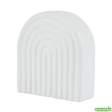 Vase, Table Art, 6 x 2 x 6.25 Inch, Ceramic, White, Rainbow Shape,1 - 1 EACH