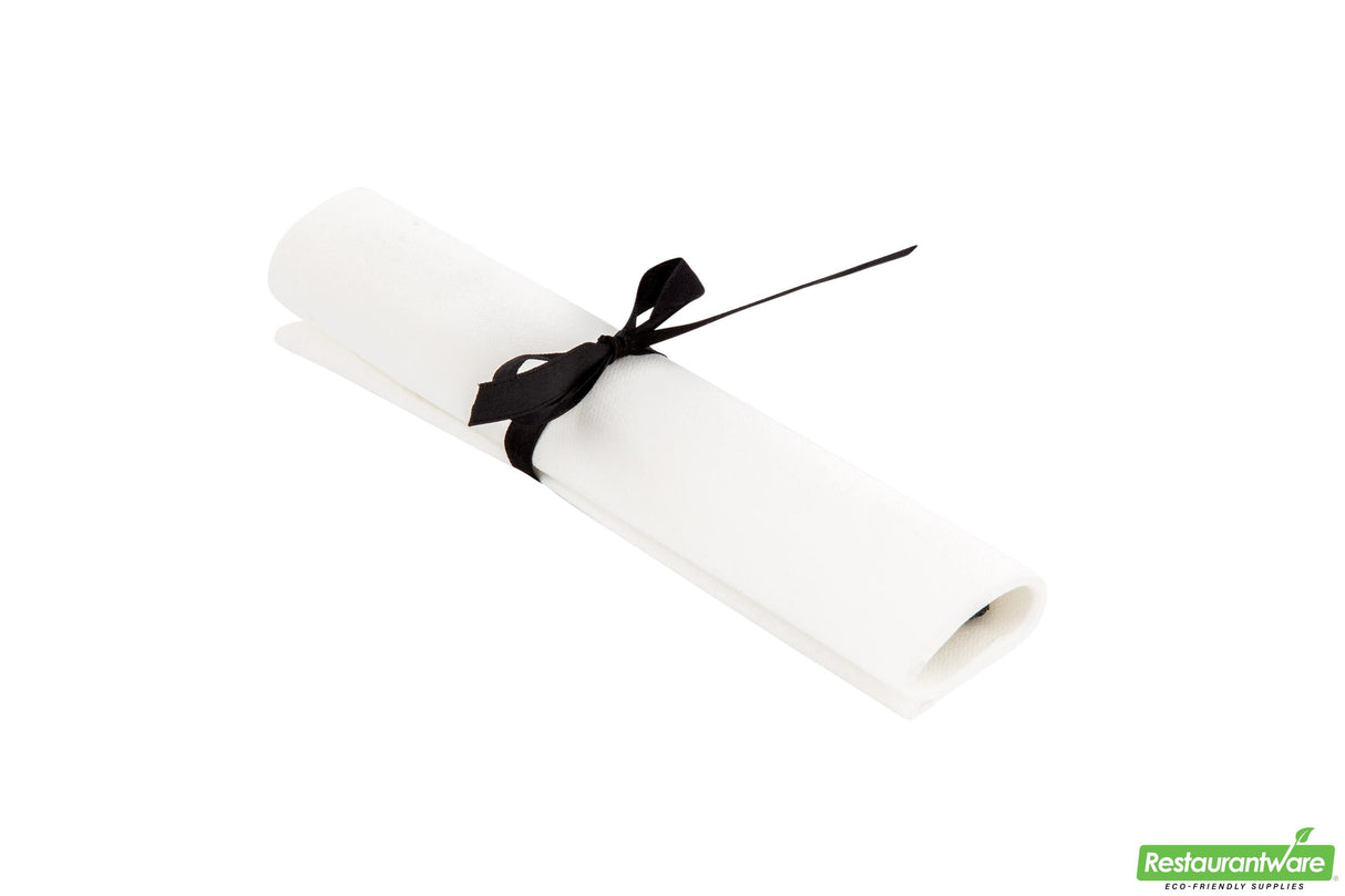 Cutlery Kits, Moderna Fork/Knife/Spoon, Plastic, Black, with Premium White Napkin, 7.3 Linear Inch,1 - 100 COUNT