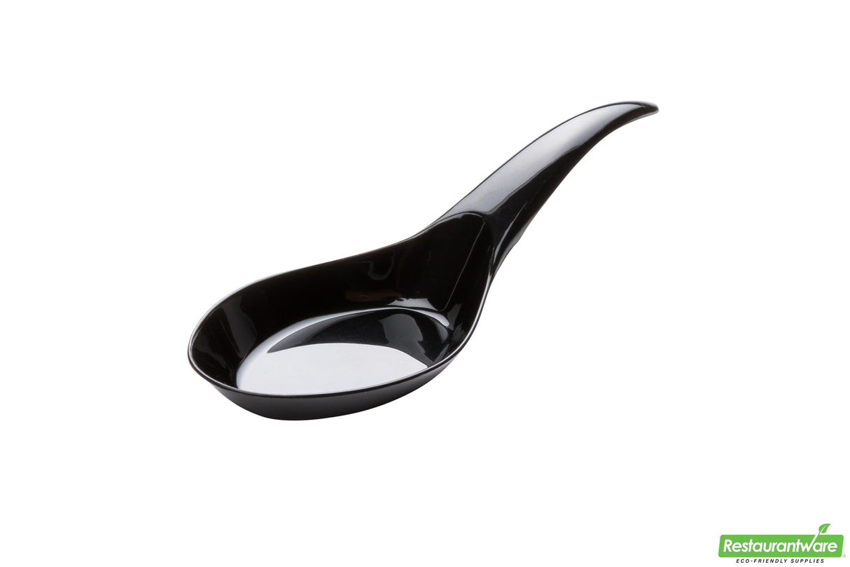 Spoons, Tasting, 5 Inch, Plastic, Black Wave Design, Heavyweight, 5 Linear Inch,1 - 100 COUNT
