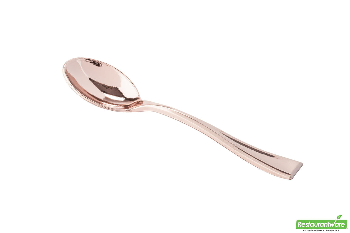 Spoons, Plastic, Rose Gold, 4 Inch, 4 Linear Inch,1 - 500 COUNT