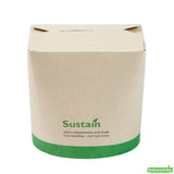 Containers, Noodle Take-Out, Sustain 26 Ounce, PLA-Lined Bamboo Paper, 4 x 3.50 x 3.75 Inch, Round,4 - 50 COUNT