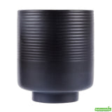 Vase, Table Art, 4.50 x 4.50 x 5 Inch, Ceramic, Black, Tea Cup Shape,1 - 1 EACH