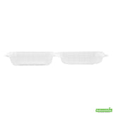Containers, RW Base 34 Ounce, Microwavable Plastic, Clear, 8 x 8 x 3 Inch, Clamshell, Square,2 - 50 COUNT