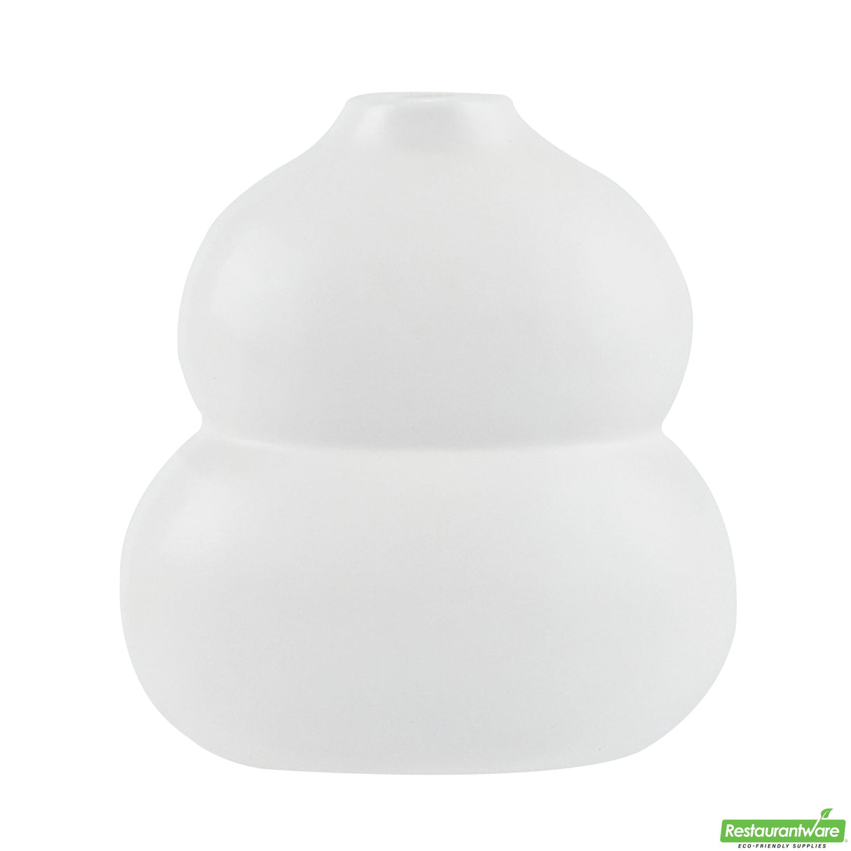 Vase, Table Art, 6.50 x 4 x 7 Inch, Ceramic, White, Gourd Shape,1 - 1 EACH