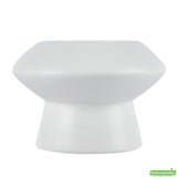 Vase, Table Art, 5.75 x 5.75 x 4 Inch, Ceramic, White, Mushroom Shape,1 - 1 EACH