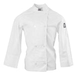 Jacket, Chef, Long-Sleeve, Basic, White, Large, Poly/Cotton Blend,1 - 1 EACH