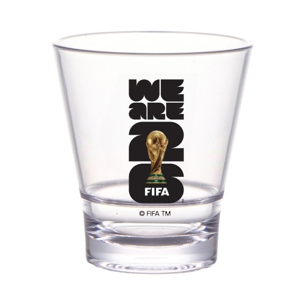 Glasses, Stackable, 9 Ounce, 2026 World Cup Trophy Logo, 1 Each,24 - 1 COUNT
