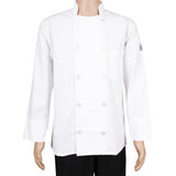 Jacket, Chef, Long-Sleeve, Basic, White, Large, Poly/Cotton Blend,1 - 1 EACH
