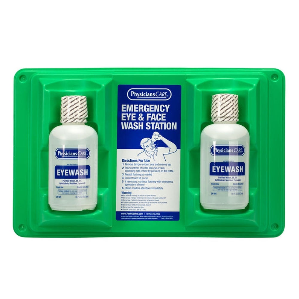 Stations, Eyewash, 16 Fluid Ounces, 2 Bottles, Screw Caps,12 - 16 FLUID