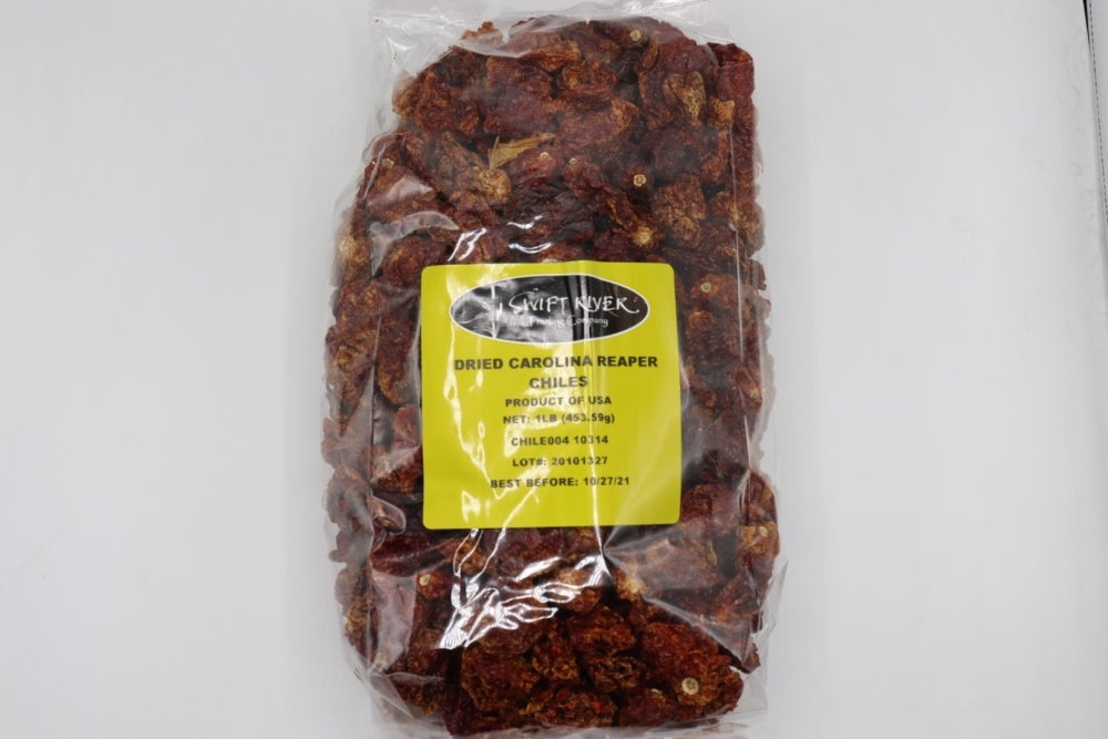 Peppers, Carolina Reaper, Whole, Dried,1 - 1 POUND