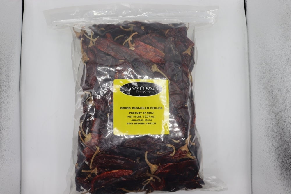 Peppers, Guajillo Chili, Whole, Dried, Bulk,1 - 5 POUND