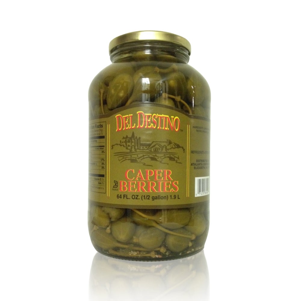 Caperberries, in Brine, Glass,1 - 64 OUNCE