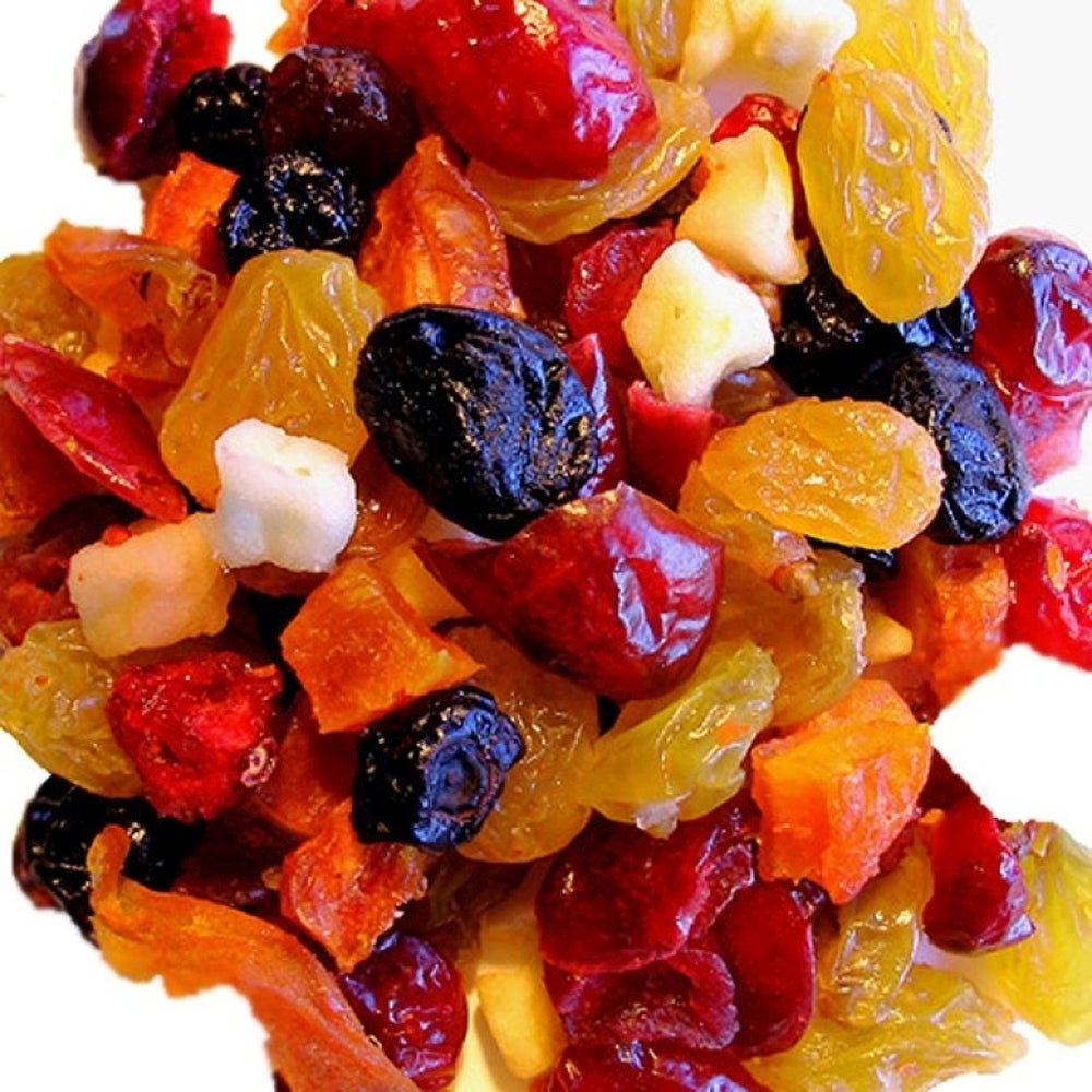 Fruit Blend, Diced, American, with Raisins/Cranberries/Peaches/Blueberries/Apples, Dried, Bulk,1 - 5 POUND