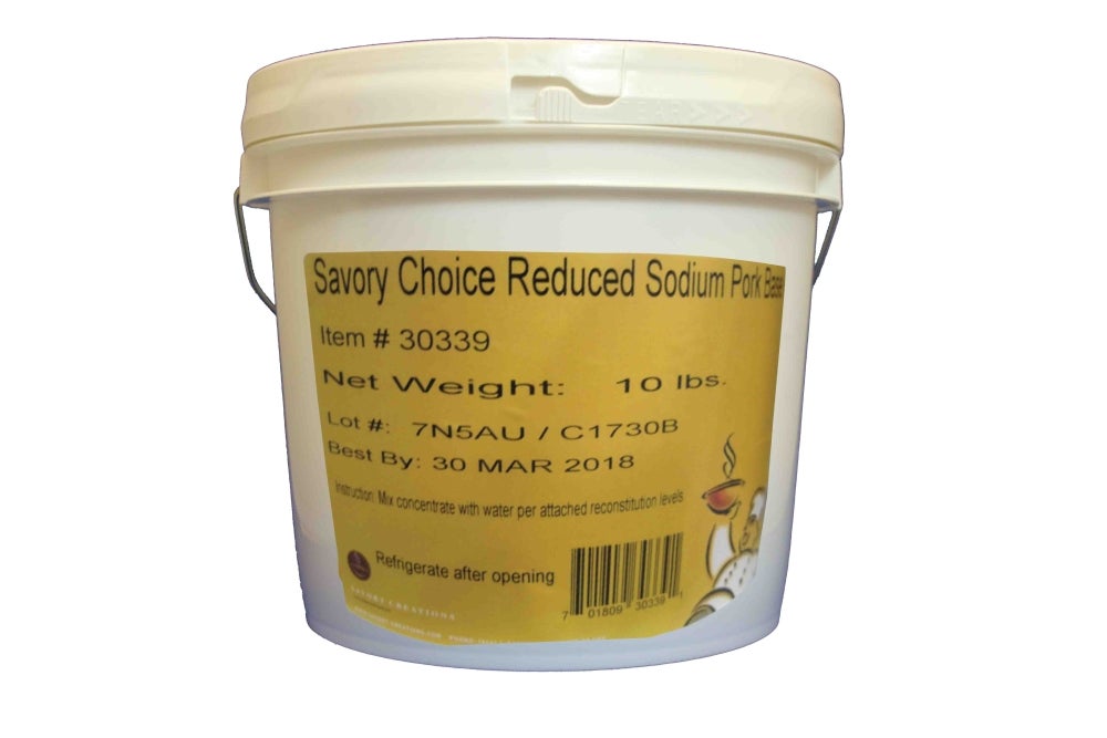 Base, Pork, Reduced Sodium, Concentrate,1 - 10 POUND
