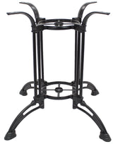 Table Base, 24 Inch, Dining Height, Matte, Black, Ornate, with Umbrella Hole,1 - 1 COUNT