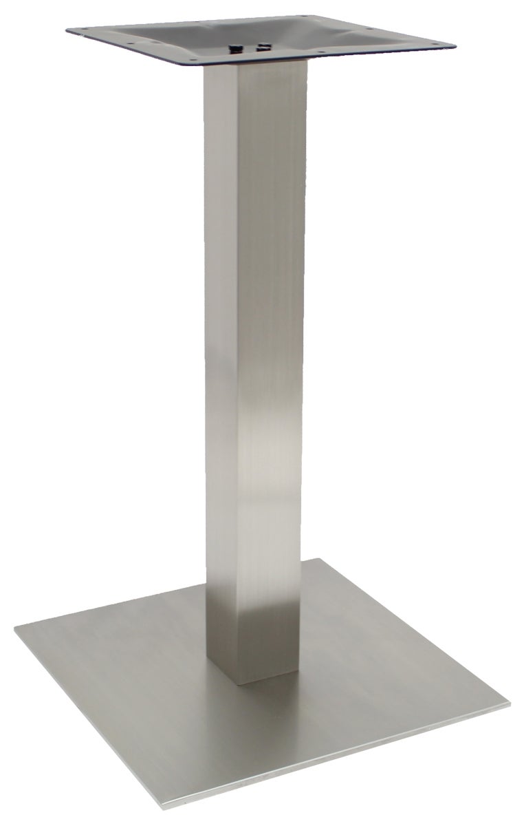 Table Base, 17 Inch, Dining Height, Stainless Steel, Square,2 - 1 COUNT