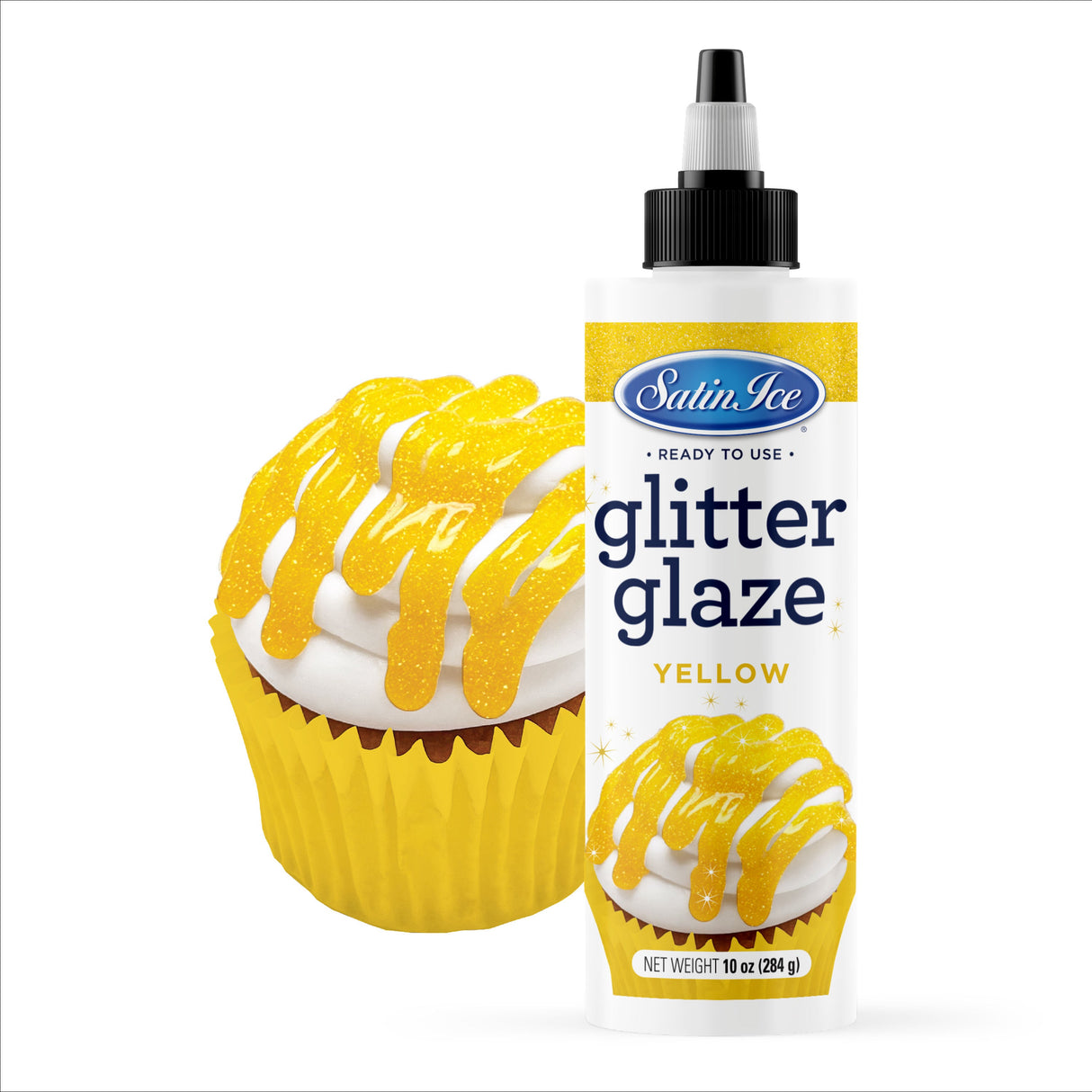 Glitter Glaze, Yellow,3 - 10 OUNCE