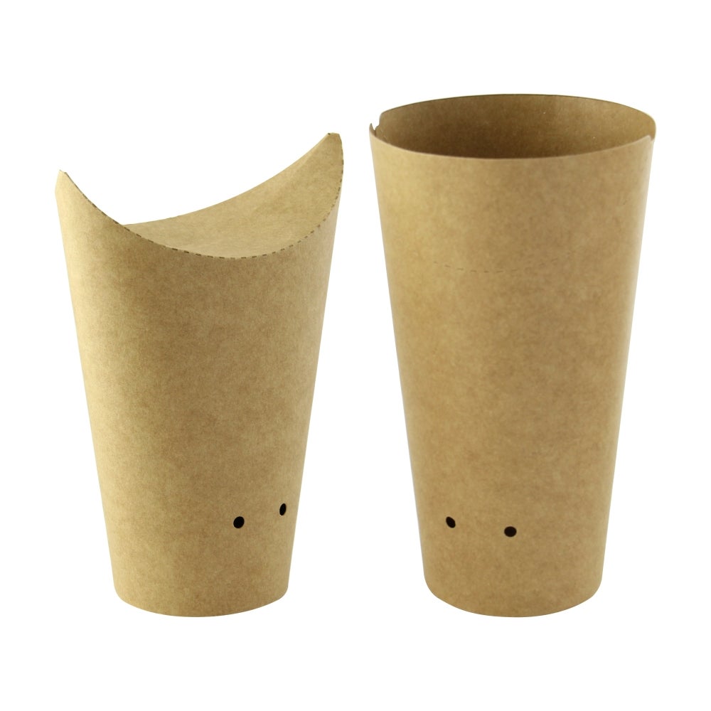 Cups, Snack, 14 Ounce, Paper, Kraft, Closable Perforated, 14 Ounce,20 - 50 COUNT