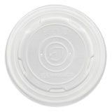 Lids, Flat, Plastic, White, PLA, for 12-32 Ounce World Art Container, Renewable & Compostable,10 - 50 COUNT