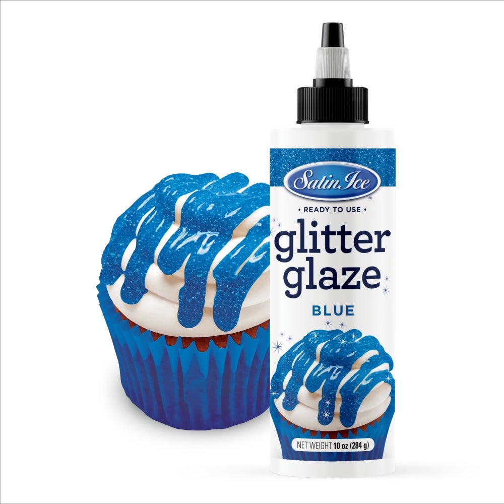 Glitter Glaze, Blue,3 - 10 OUNCE