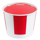 Buckets, Chicken, Bio Tek 130 Ounce, Paper, Red & White, includes Lid,4 - 25 COUNT