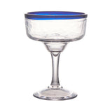 Glasses, Margarita, 16 Ounce, Clear, Blue Rim, Textured, 6.50 x 4.90 Inch, 1 Each,12 - 1 COUNT