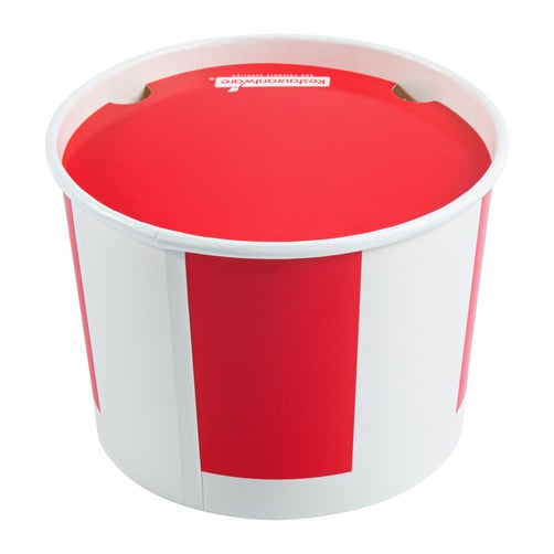 Buckets, Chicken, Bio Tek 85 Ounce, Paper, Red & White, includes Lid,4 - 25 COUNT