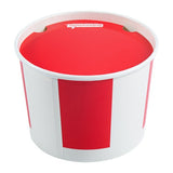 Buckets, Chicken, Bio Tek 85 Ounce, Paper, Red & White, includes Lid,4 - 25 COUNT