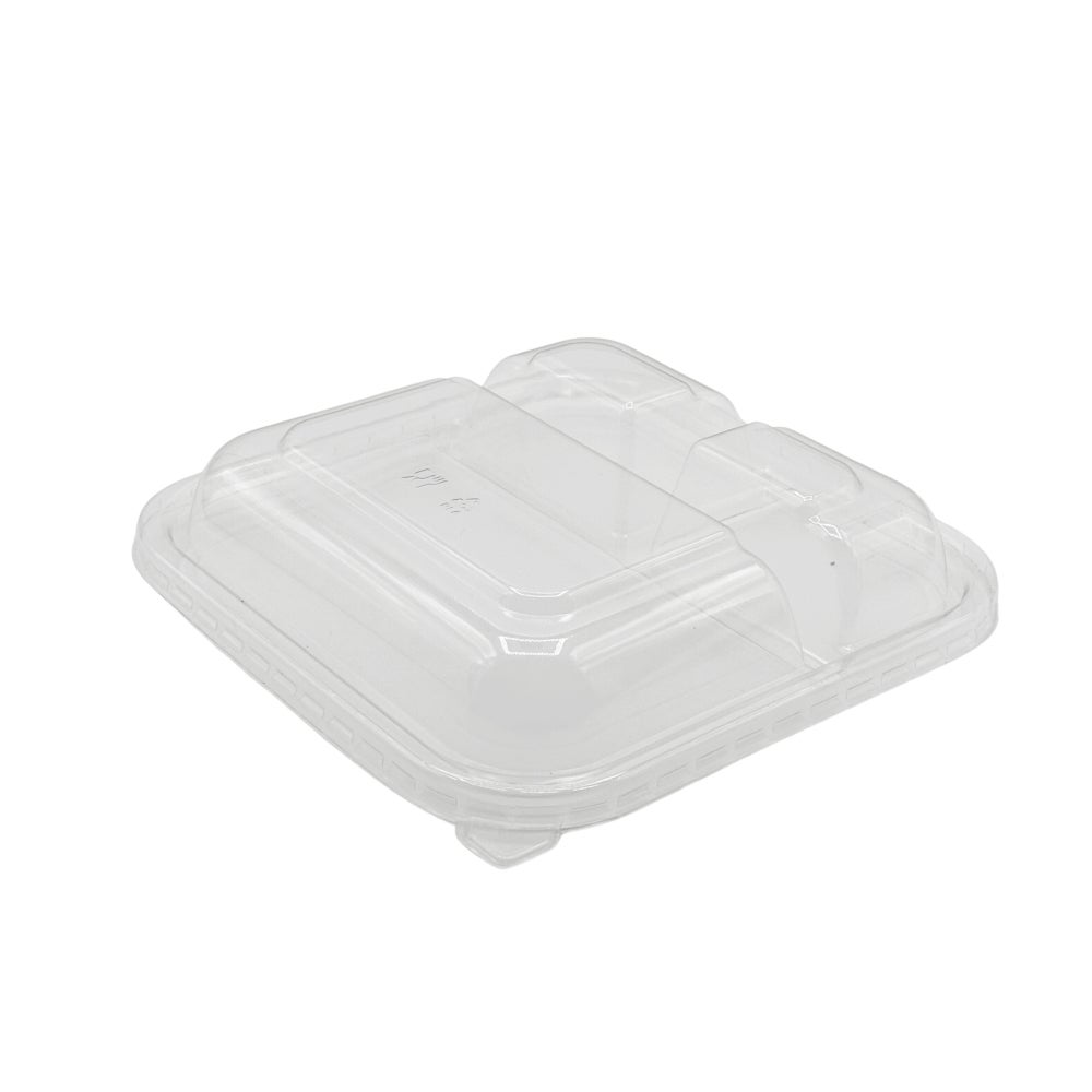 Lids, Bagasse, Clear, Square, PLA, For 8.5 x 8.5 Inch Tray,300 - 1 COUNT
