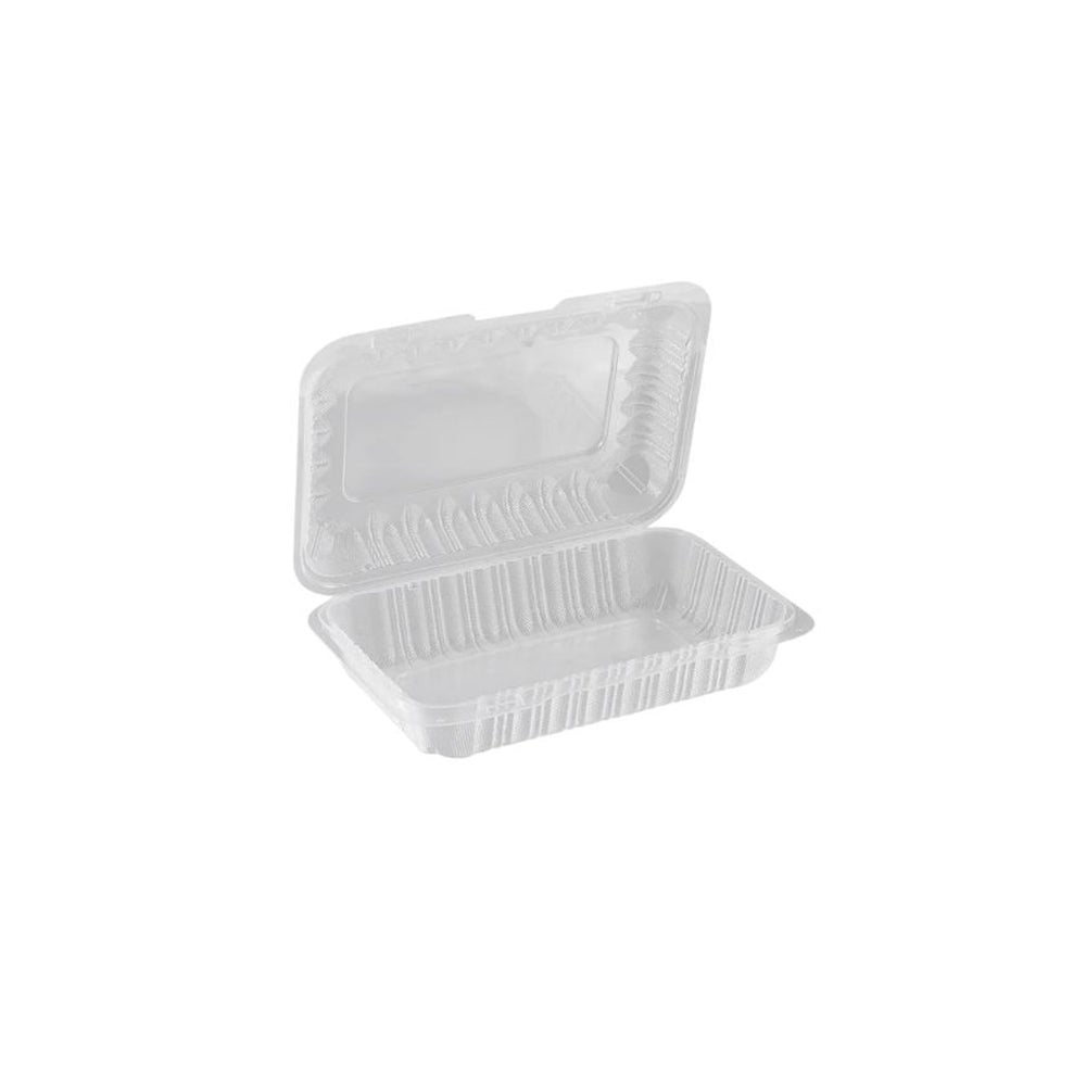 Container, 3-Compartment, 9 x 6 Inch, Plastic, Translucent, Hinged, Polypropylene,200 - 1 COUNT