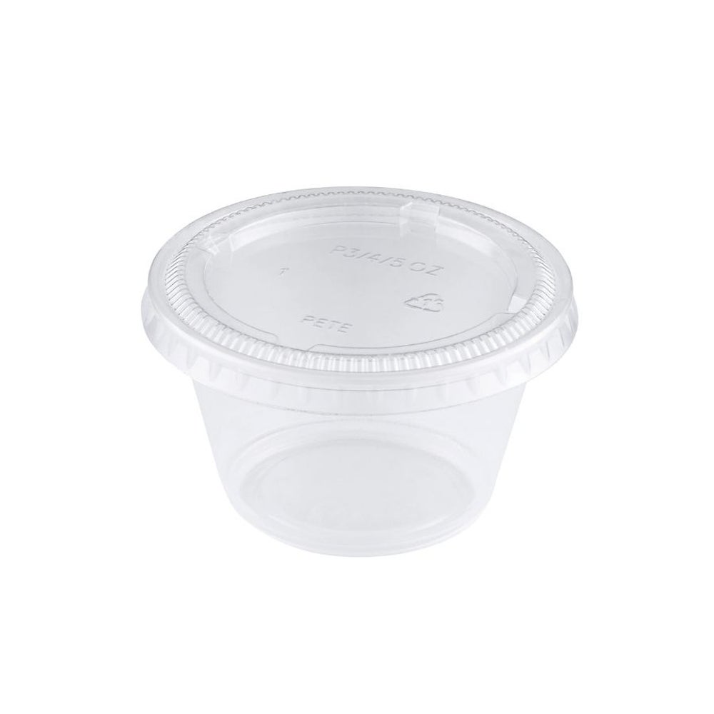 Cups, Portion, 4 Ounce, Plastic, Clear, Oval, Polypropylene,2500 - 1 COUNT