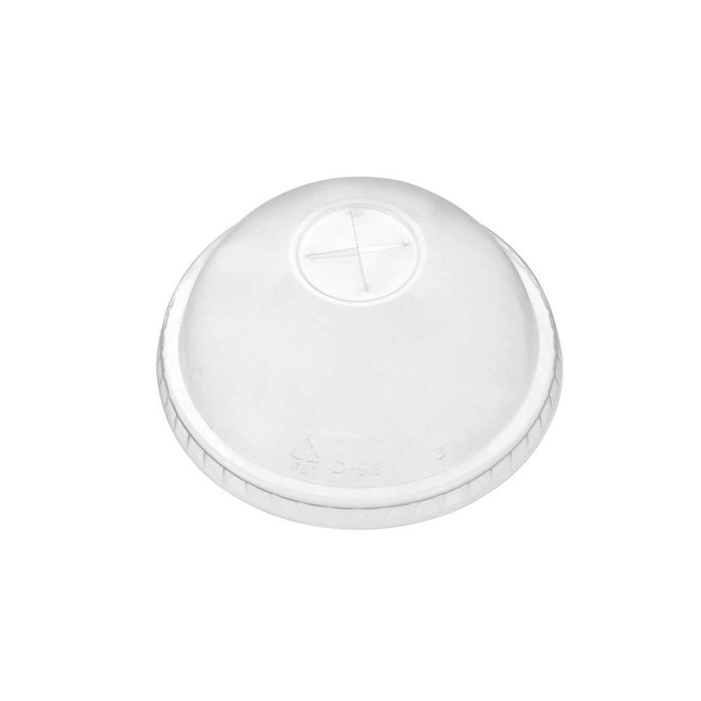 Lids, Dome, X-Slot, Plastic, Clear, PET, For 12-24 Ounce Cups,1000 - 1 COUNT