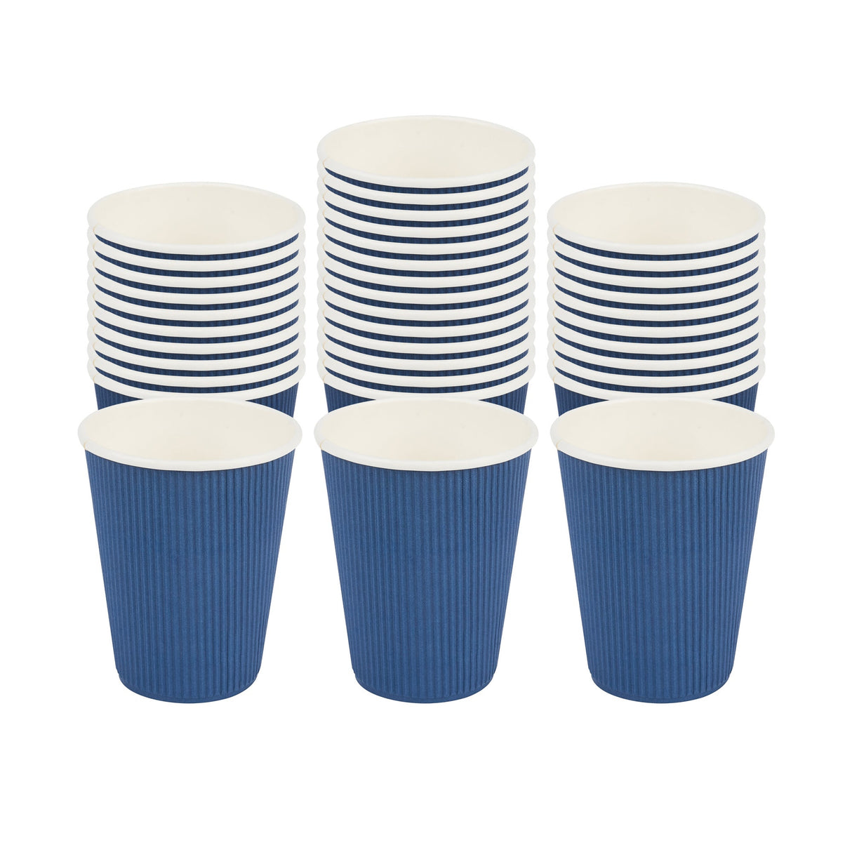 Cups, Coffee, 12 Ounce, Paper, Midnight Blue, Ripple Wall, 3.50 x 3.50 x 4.25 Inch,20 - 25 COUNT