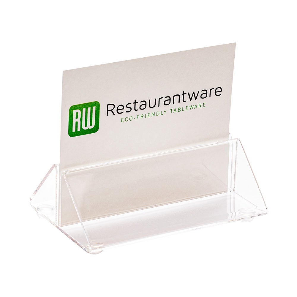Stand, Card & Menu, Clear Tek, Clear, Acrylic, 3.50 x 2.50 x 1.25 Inch,1 - 1 EACH