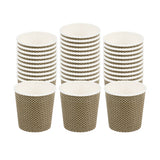 Cups, Coffee, 4 Ounce, Paper, Mocha Pin Check, Spiral Wall, 2.50 x 2.50 x 2.25 Inch,20 - 25 COUNT