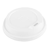 Lids, Sip-Thru, Plastic, White, for 8/12/16/20 Ounce Coffee Cups,20 - 25 COUNT