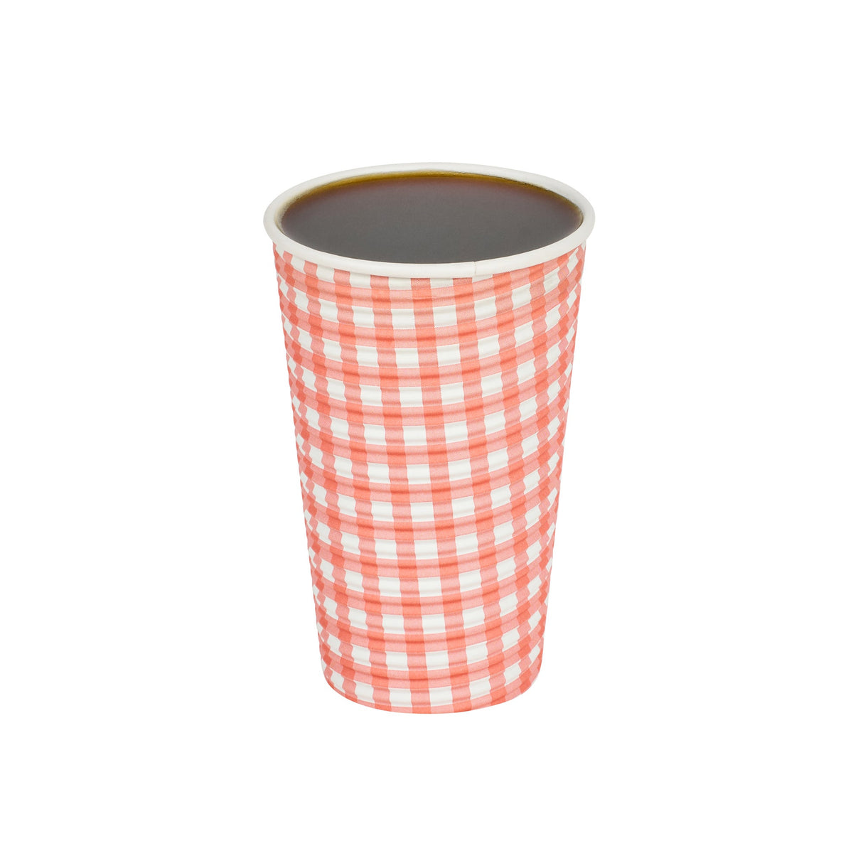 Cups, Coffee, 16 Ounce, Paper, Picnic Print, Spiral Wall, 3.50 x 3.50 x 5.50 Inch,20 - 25 COUNT