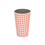 Cups, Coffee, 16 Ounce, Paper, Picnic Print, Spiral Wall, 3.50 x 3.50 x 5.50 Inch,20 - 25 COUNT